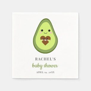 Cute Kawaii Avocado Pregnant Baby shower Fiesta Servet