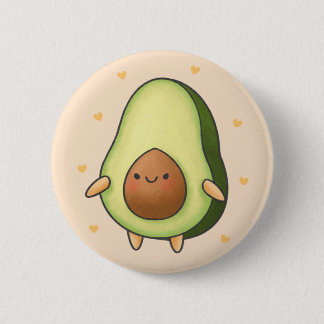 Cute Kawaii Avocado Ronde Button 5,7 Cm