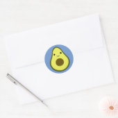 Cute Kawaii Avocado Ronde Sticker (Envelop)