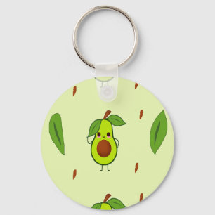 Cute kawaii avocado sleutelhanger