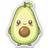 Cute Kawaii Avocado Sticker (Voorkant)