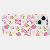 Cute Kawaii Axolotl & Strawberry Seamless Pattern Case-Mate iPhone Case (Achterkant (horizontaal))