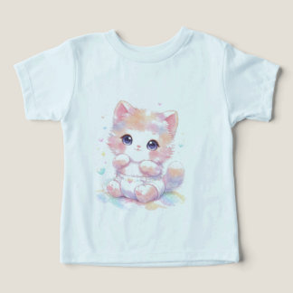 Cute Kawaii Baby Cat T-Shirt | Toddler Rainbow Kit