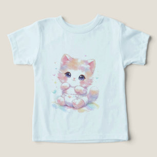 Cute Kawaii Baby Kat T-Shirt   Peuter Regenboog Ki