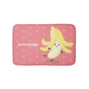 Cute kawaii banana cartoon badmat