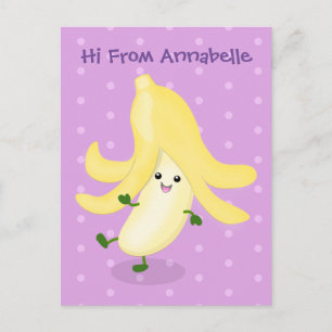 Cute kawaii banana cartoon briefkaart