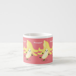 Cute kawaii banana cartoon espresso kop