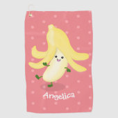 Cute kawaii banana cartoon golfhanddoek (Voorkant)