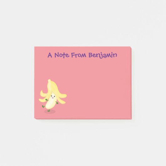 Cute kawaii banana cartoon illustration post-it® notes (Voorkant)