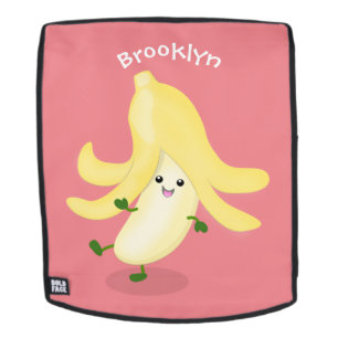 Cute kawaii banana cartoon rugtassen