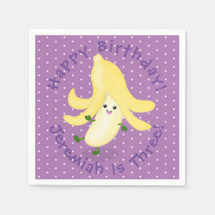 Cute kawaii banana cartoon servet
