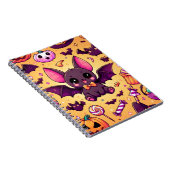 Cute kawaii bat candy halloween notitieboek (Rechterzijde)