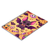 Cute kawaii bat candy halloween notitieboek (Linkerzijde)