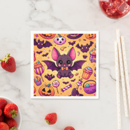 Cute kawaii bat candy halloween servet
