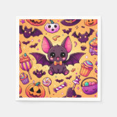 Cute kawaii bat candy halloween servet (Voorkant)