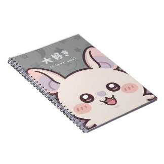 Cute Kawaii Bat Notebook - "Daisuki" (I Love You) Notitieboek