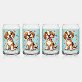 Cute Kawaii Beagle avec Coeurs Jouer Chien (Recto)