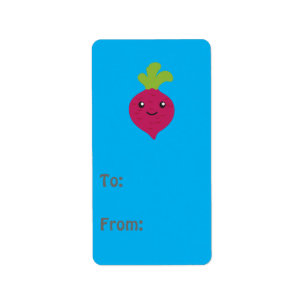 Cute Kawaii Beet Etiket