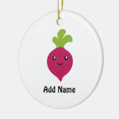 Cute Kawaii Beet Keramisch Ornament (Links)