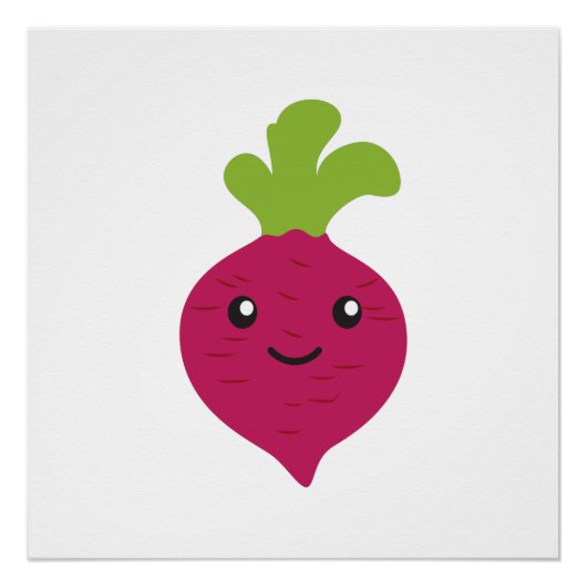 Cute Kawaii Beet Perfect Poster (Voorkant)
