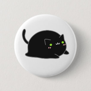 Cute Kawaii Black Cat Ronde Button 5,7 Cm