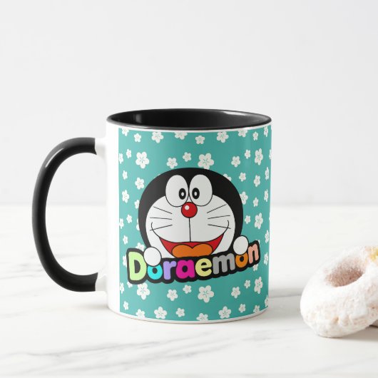 Cute Kawaii Black Doraemon Anime Mok (Met donut)