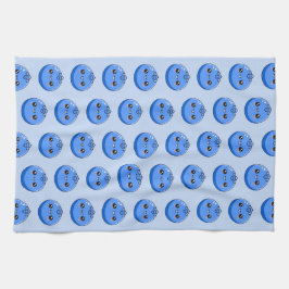 Cute Kawaii Blue Blueberry Character Theedoek