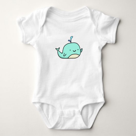 Cute Kawaii Blue Whale Romper (Voorkant)