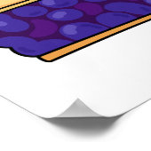 Cute Kawaii Blueberry Pie Poster (Hoek)