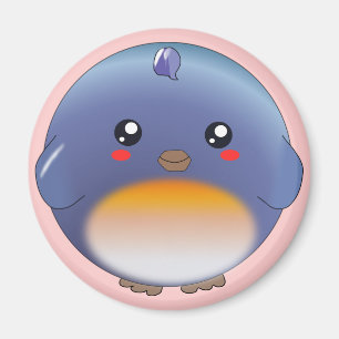 Cute kawaii bluebird magnet magneet