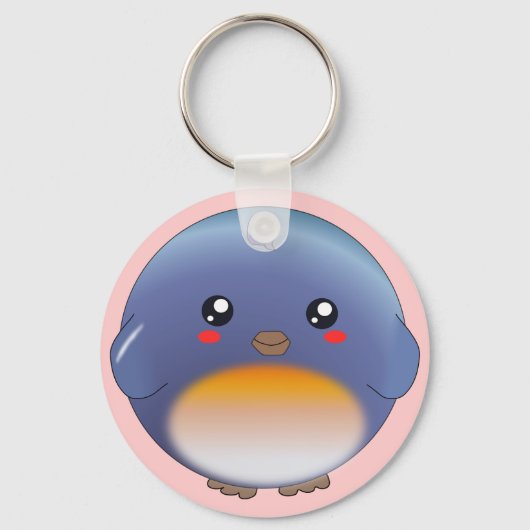 Cute kawaii bluebird sleutelhanger (Voorkant)