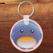 Cute kawaii bluebird sleutelhanger (Voorkant)