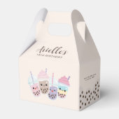 Cute Kawaii Boba Bubble Tea Bedankdoosjes (Achterkant)
