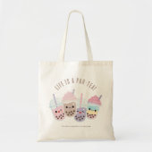 Cute Kawaii Boba Sac fourre-tout de thé à bulle (Devant)