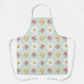 Cute Kawaii Breakfast Egg en Sandwich Pattern Schort (Voorkant)