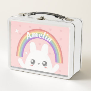 Cute Kawaii Bunny and Rainbow Personalized
