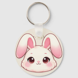 Cute Kawaii Bunny Face Keychain