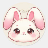 Cute Kawaii Bunny Face Sticker (Devant)