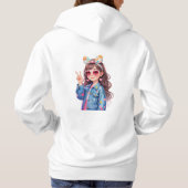 Cute Kawaii Bunny Face Sweatshirt  (Achterkant)