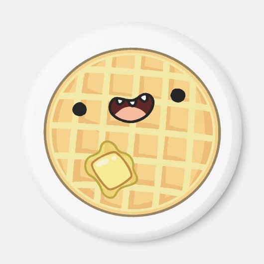 Cute Kawaii Butter Waffle Magneet (Voorkant)