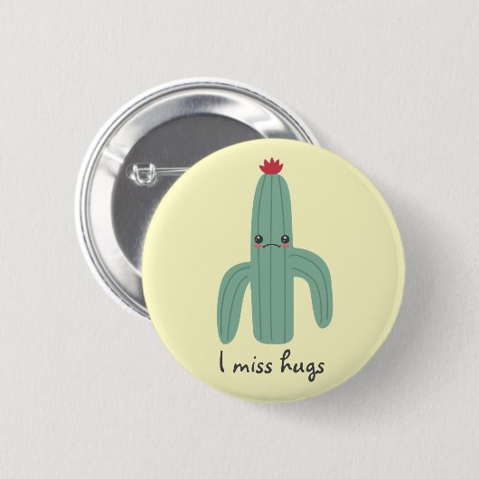 Cute Kawaii Cactus Misses Hugs Ronde Button 5,7 Cm (Voorkant /achterkant)