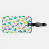 Cute Kawaii Cactus & Potted Succulents Bagagelabel (Achterkant horizontaal)