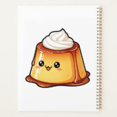 Cute Kawaii Caramel Pudding Dessert Character Planner (Achterkant)