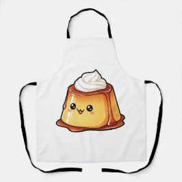 Cute Kawaii Caramel Pudding Dessert Character Schort