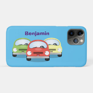 Cute kawaii cars cartoon illustratie iPhone 11 pro hoesje