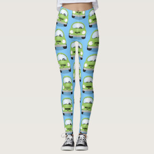 Cute kawaii cars cartoon illustratie leggings