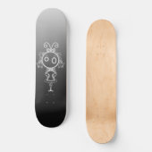 Cute Kawaii Cartoon Girl Skateboard (Voorkant)