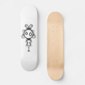 Cute Kawaii Cartoon Girl Skateboard (Voorkant)