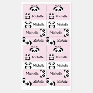 Cute Kawaii Cartoon Panda Beer Kinder Labels