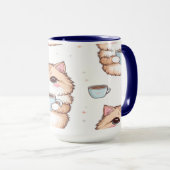 Cute Kawaii Cat Coffee Mug - Cat Lover Gift - Pers Mok (Voorkant rechts)